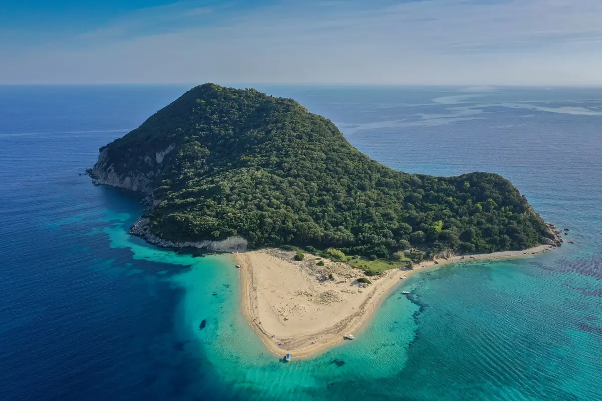 Marathonisi island from the air